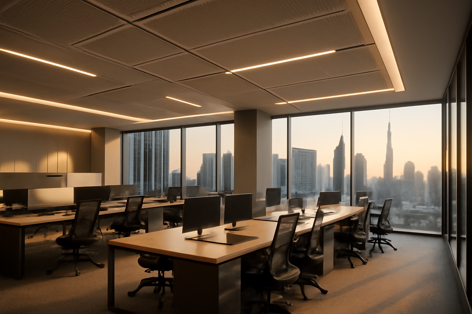 Offices lighting showcase