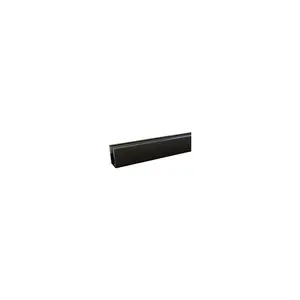 LUMIBRIGHT W16.90XH24.70X1000MM ALUMINUM PROFILE WITH ANODIZED SURFACE TREATMENT IN BLACK FINISH