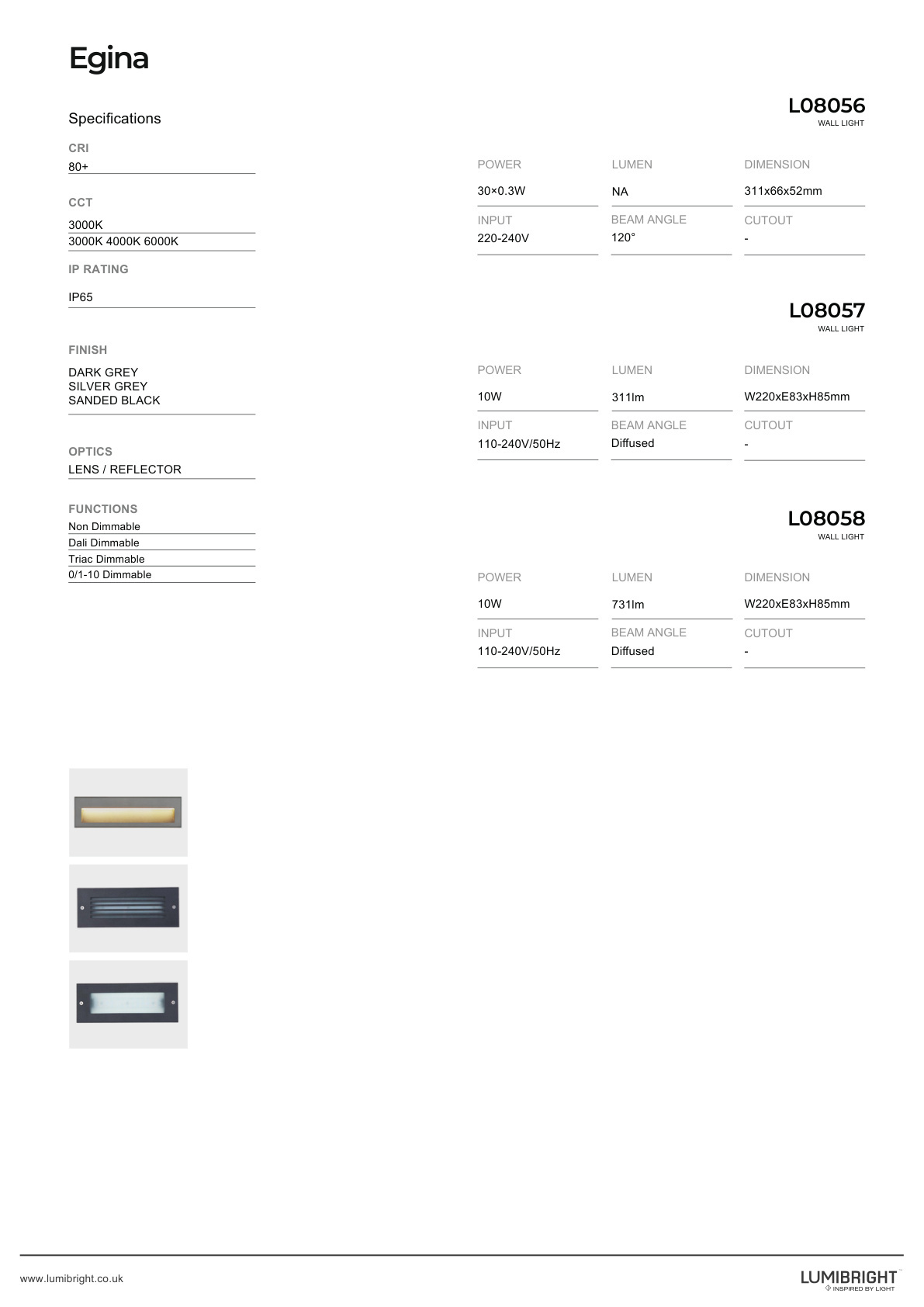 EGINA LUMIBRIGHT product family
