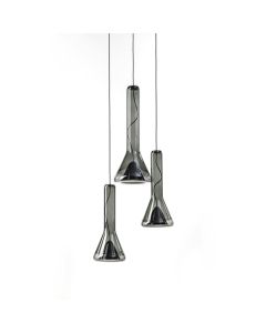 LUMIDECO GLORIA SMOKEN GLASS SUSPENDED LIGHT 3000K LUMINAIRES -10W