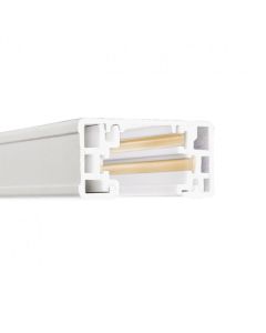 1 CIRCUIT 3M WHITE FINISH TRACK WITH LIVE END & END CAP