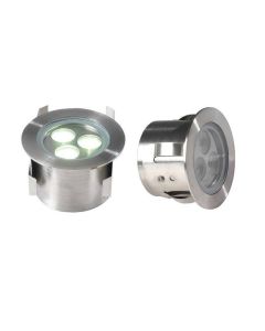 GRAHAM 3X1W BRASS INGROUND LIGHT IP68