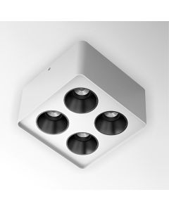 RITTER 4X9W 198X198XH110MM IP20 SURFACE MOUNTED SPOTLIGHT