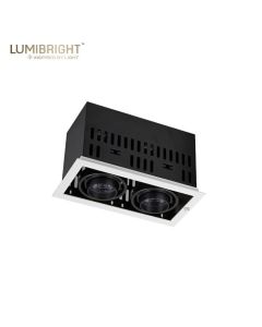 LUMIBRIGHT TRESCO SERIES 2X20W 230X130X122MM IP20 DOUBLE HEAD SPOTLIGHT