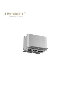 FUSION SERIES 3X2W 84X80X58MM IP20 CEILING RECESSED TRIMLESS LINEAR SPOTLIGHT