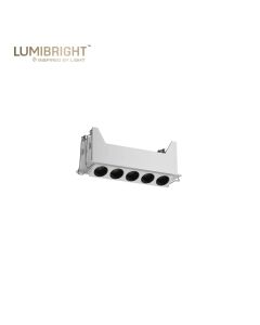 FUSION SERIES 5X2W 135X51X50MM IP20 CEILING RECESSED ADJUSTABLE LINEAR INTAKE FRAME SPOTLIGHT