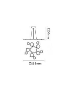 RIGGLES 5x6W+5x10.8Wx26W SUSPENDED LAMP