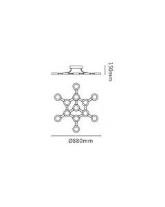RIGGLES 13X6W CEILING LAMP