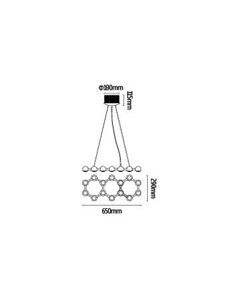 BITNA 14X2.4W SUSPENDED LAMP