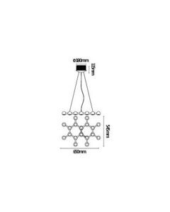 BITNA 18X2.4W L650XW515MM SUSPENDED LAMP
