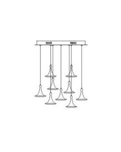 QUINCY 9x6W SUSPENDED LAMP