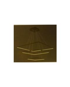 SWRIL MATT BLACK SUSPENDED LAMP 3000K LUMINAIRES-90W