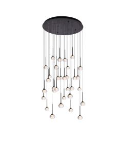 LUMIDECO IP20 RAINDROPS BLACK SUSPENDED LIGHT 3000K LUMINAIRES-80W