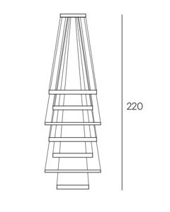 HALO SUSPENDED LAMP LUMINAIRES-33W+31W+40W+33W+31W+40W+25W