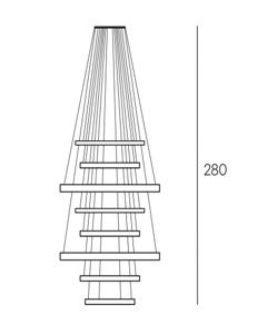 HALO SUSPENDED LAMP LUMINAIRES-40W+33W+56W+40W+33W+56W+33W+31W