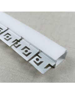 19.5X14X3000MM RECESSED PLASTER FLEXIBLE ALUMINUM PROFILE+SILICONE DIFFUSER