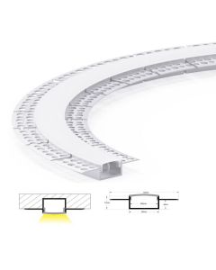 70X30X1000MM TRIMLESS BENDABLE ALUMINUM PROFILE+SILICONE DIFFUSER