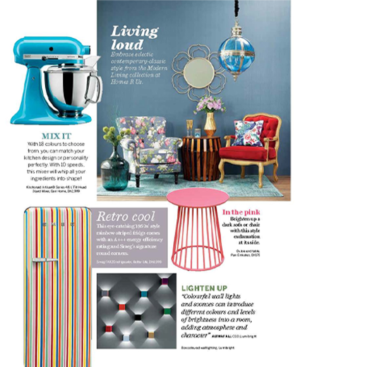 Colorful Walled Lights Featured in Insideout Magazine