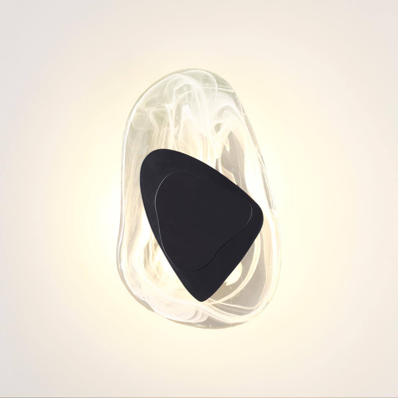 LUMIDECO SERENA SERIES 200X310MM IP20 IRON+GLASS +CLEAR WALL LAMP LD152604W.13.013 view 2