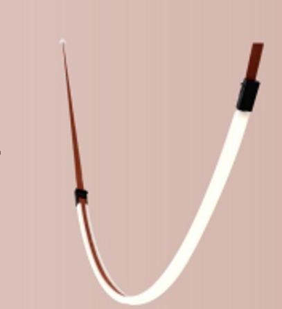 LUMIDECO BRAID SERIES 48VDC IP20 TERRA RED FINISH BRAIDED TAPE MODULAR SYSTEMS LDMB113