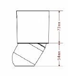 LUMIBRIGHT LBE2007 dimension drawing — Ø74x137mm