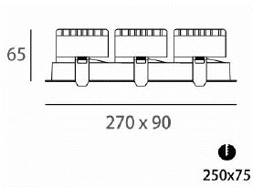 LUMIBRIGHT LBE2013 dimension drawing — 270x90x69mm