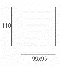 LUMIBRIGHT LBE2021 dimension drawing — 99x99xH110mm
