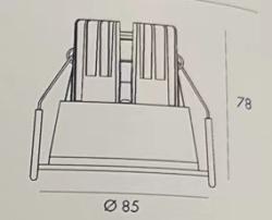 LUMIBRIGHT LBE2155 dimension drawing — Ø85x78mm