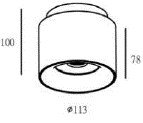 LUMIBRIGHT LBE3004 dimension drawing — Ø113x100mm