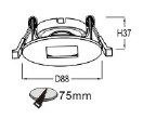 LUMIBRIGHT LBMF060 dimension drawing — Ø88x37mm