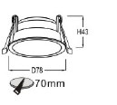 LUMIBRIGHT LBMF067 dimension drawing — Ø78x43mm