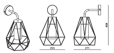 LUMIBRIGHT LVU4041 dimension drawing — 253x271x404mm