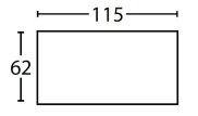 LUMIBRIGHT LVU4077 dimension drawing — 115x62x58mm