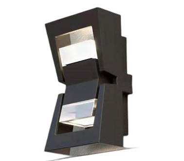 LUMIVILLE URBAN BLOSSOM 6W 3000K BLACK WALL LIGHT IP54 view 2