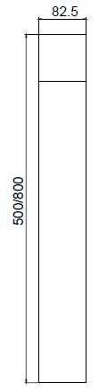 LUMIBRIGHT LVU9805 dimension drawing — 82.5x500mm