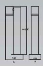 LUMIBRIGHT LVU9815 dimension drawing — 165x110x440mm