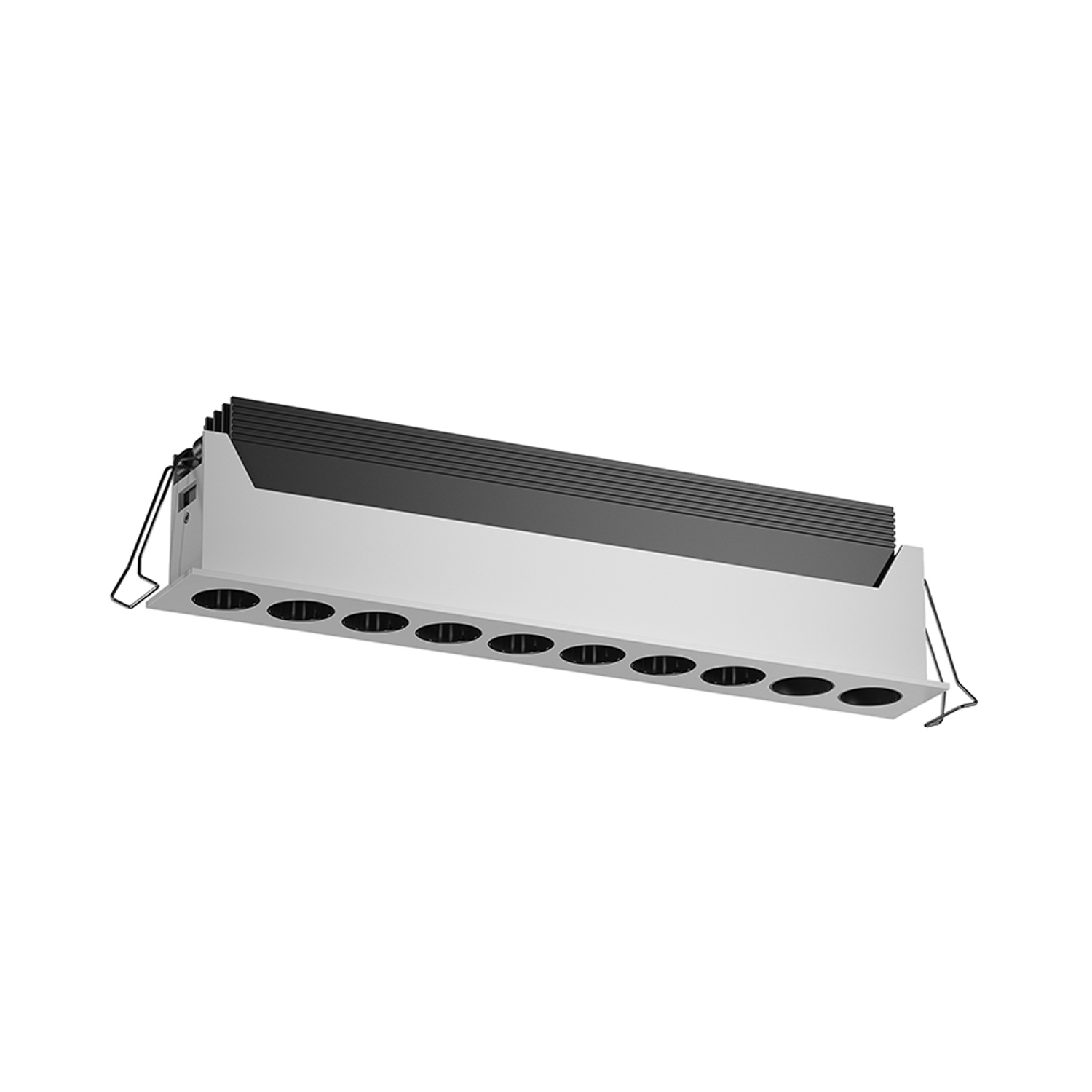 LUMIBRIGHT FUSION SERIES 10X2W 242X34X57MM IP20 CEILING RECESSED LINEAR SPOTLIGHT